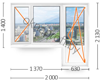 Стандартные размеры балконного блока