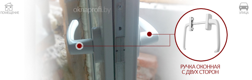 Ручка оконная для балконной пластиковой двери